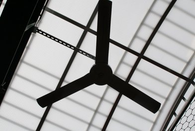 Ceiling fan in Kern Motion Technology production facility