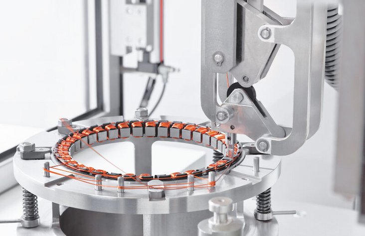 Needle winder for winding coils at Kern Motion Technology