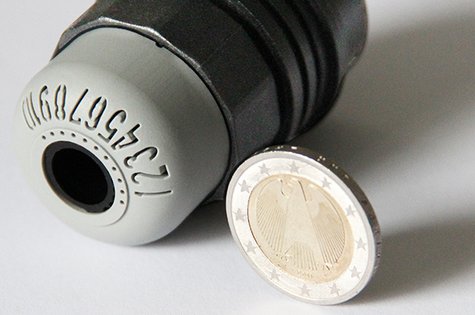 Campanello brake size comparison with two-euro coin 
